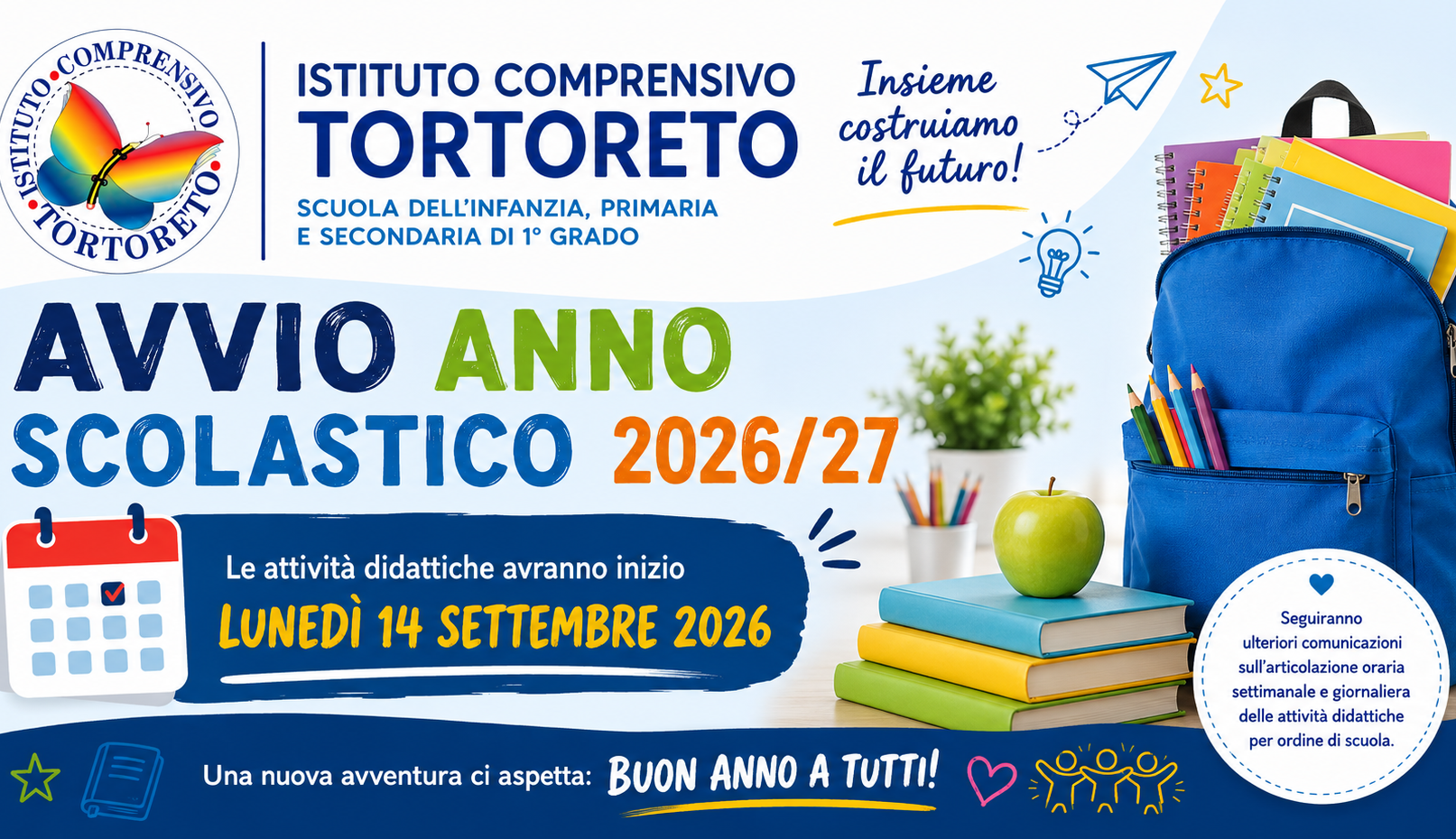 Avvio anno scolastico 2026/2027